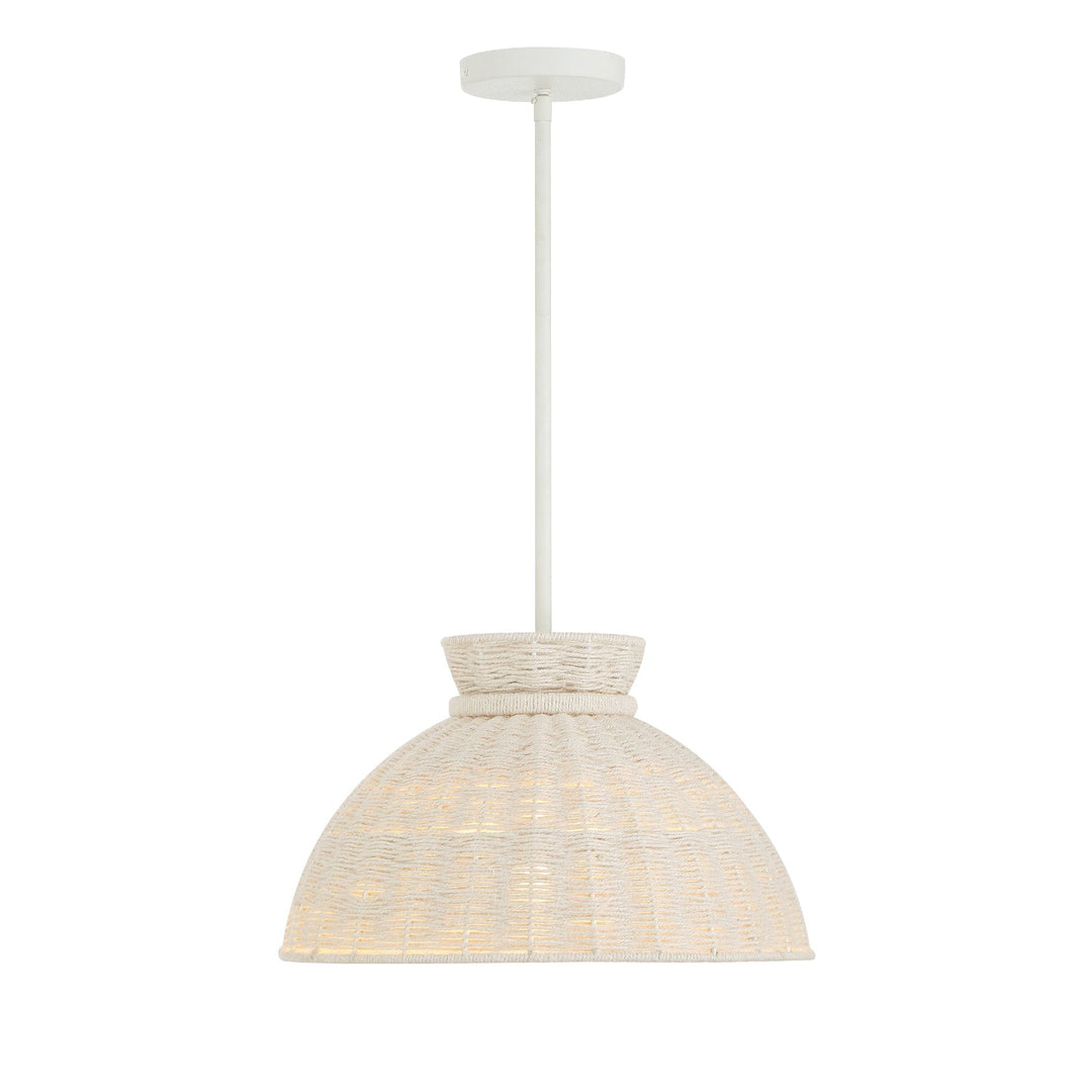 Reese 1 Light Matte White Pendant Crystorama