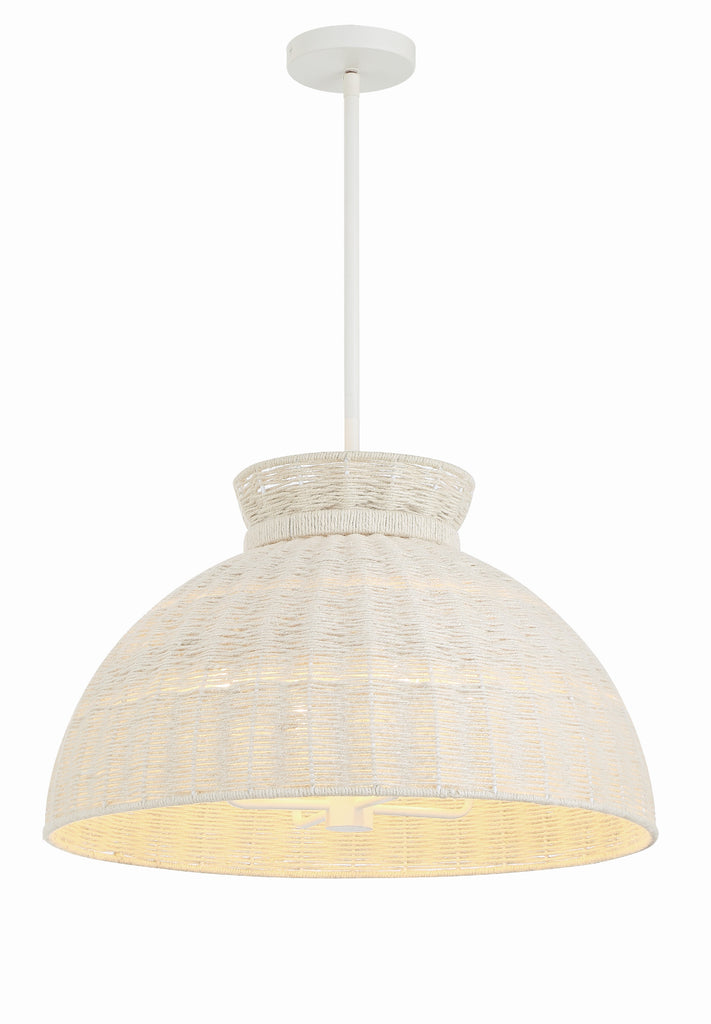 Reese 4 Light Matte White Chandelier Crystorama