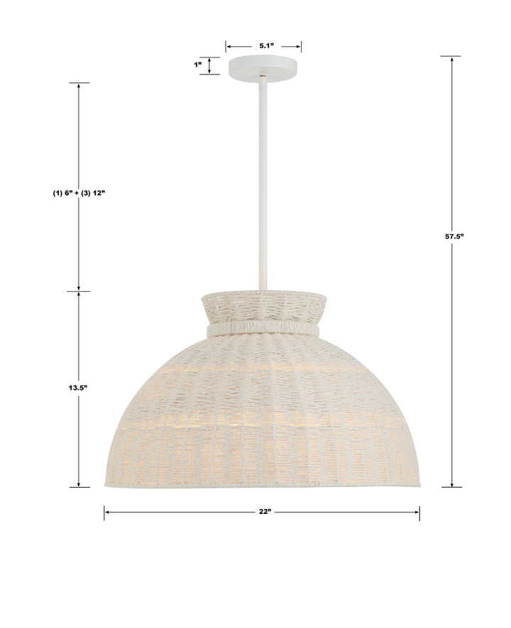 Reese 4 Light Matte White Chandelier Crystorama