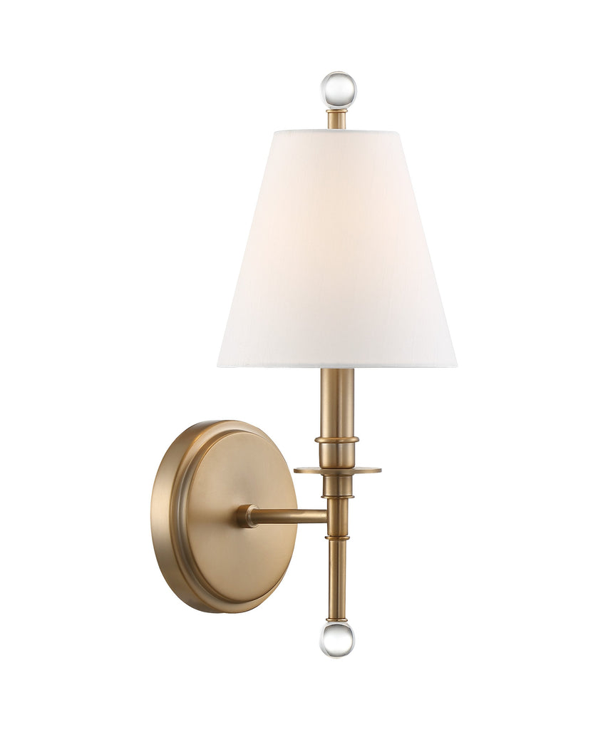 Riverdale 1 Light Aged Brass Sconce Crystorama