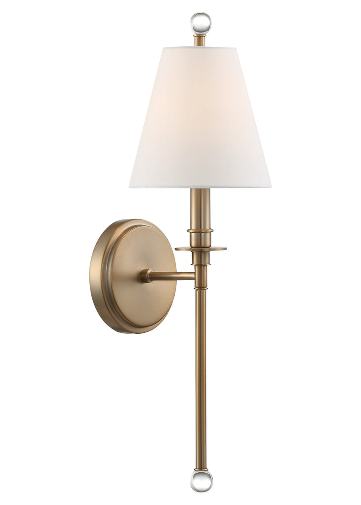 Riverdale 1 Light Aged Brass Sconce Crystorama