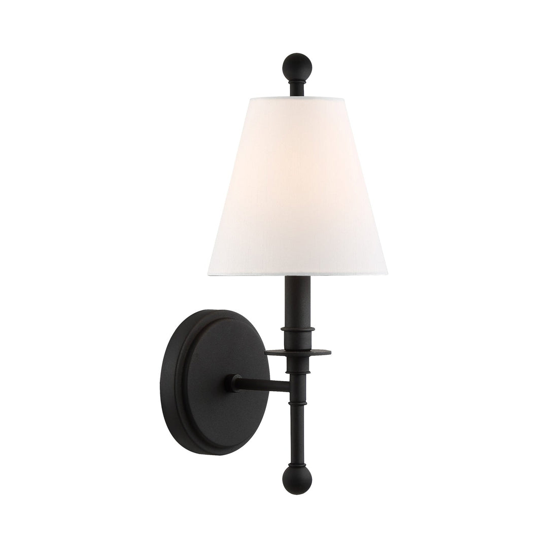 Riverdale 1 Light Black Forged Sconce Crystorama