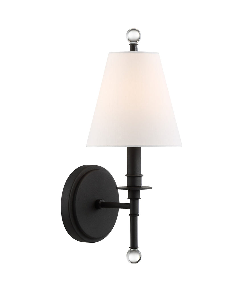 Riverdale 1 Light Black Forged Sconce Crystorama