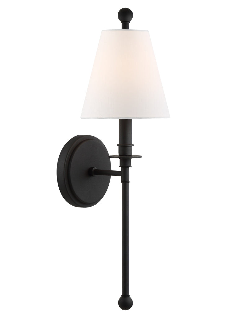 Riverdale 1 Light Black Forged Sconce Crystorama