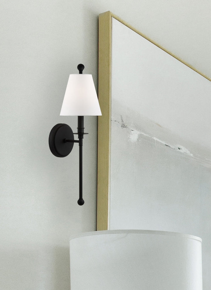 Riverdale 1 Light Black Forged Sconce Crystorama