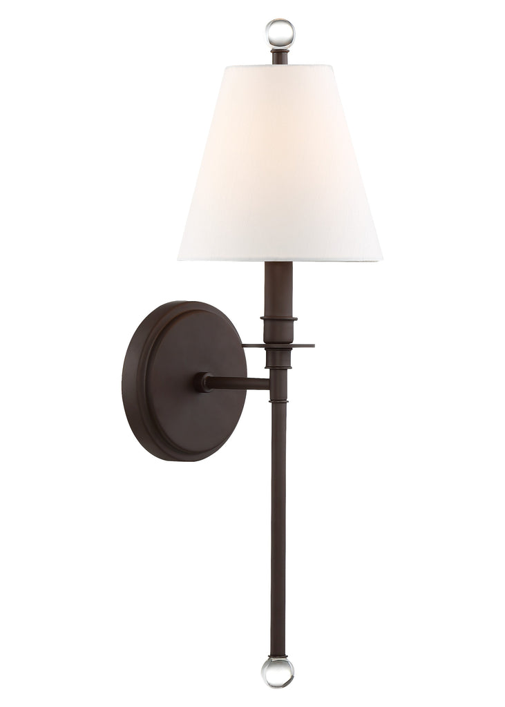 Riverdale 1 Light Dark Bronze Sconce Crystorama