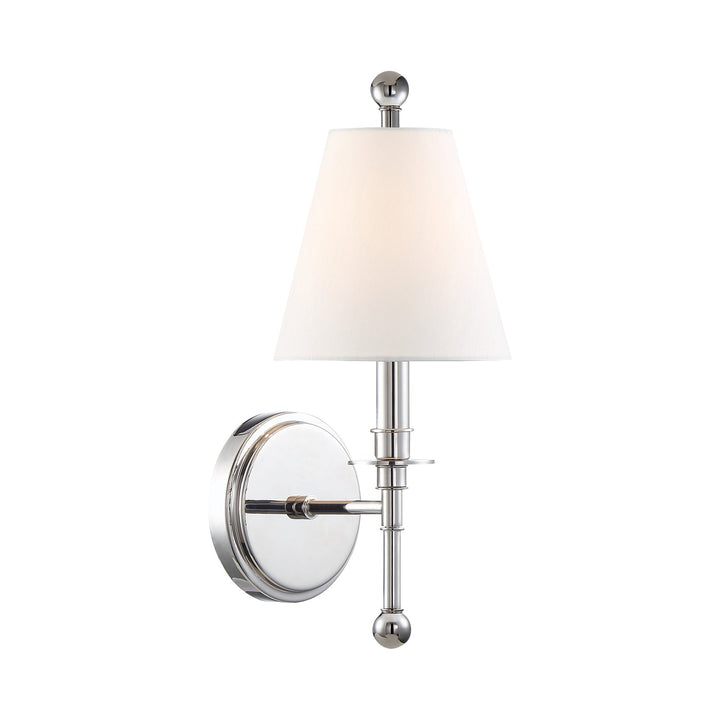 Riverdale 1 Light Polished Nickel Sconce Crystorama