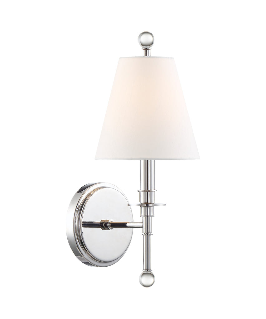 Riverdale 1 Light Polished Nickel Sconce Crystorama