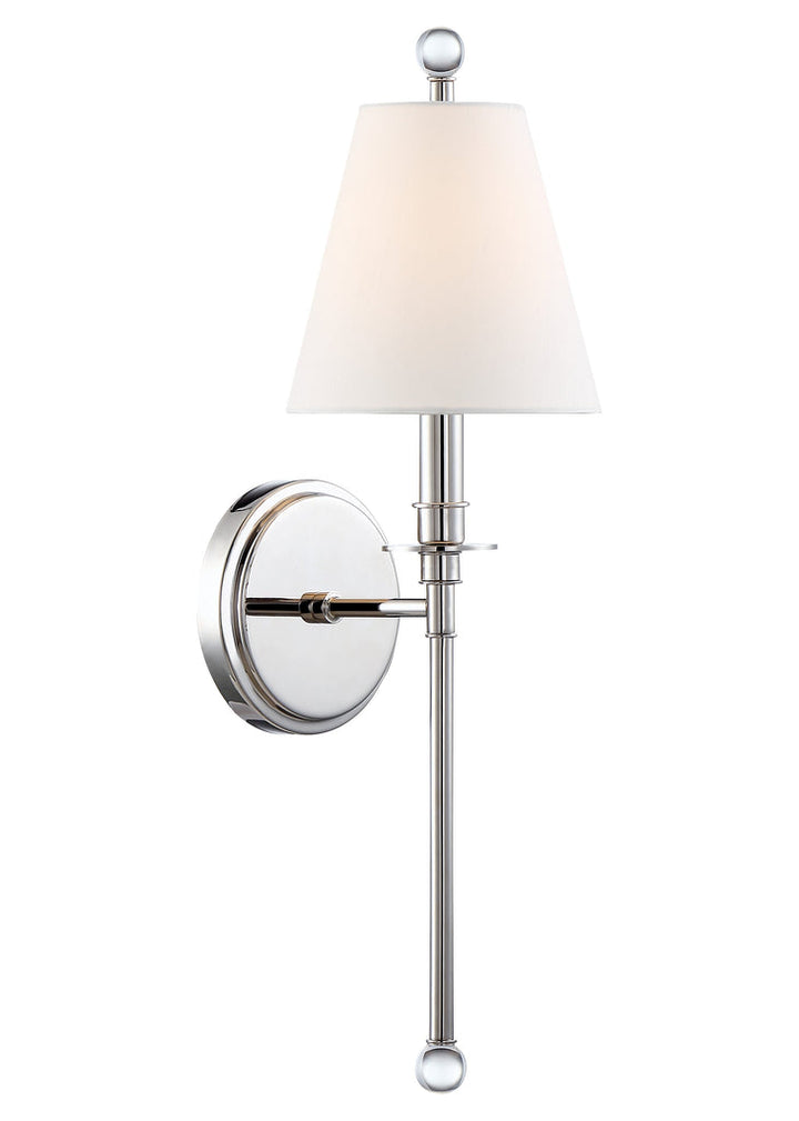 Riverdale 1 Light Polished Nickel Sconce Crystorama