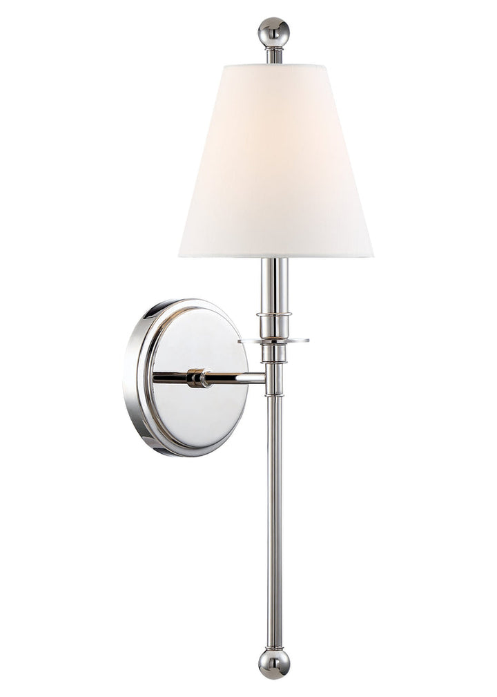 Riverdale 1 Light Polished Nickel Sconce Crystorama