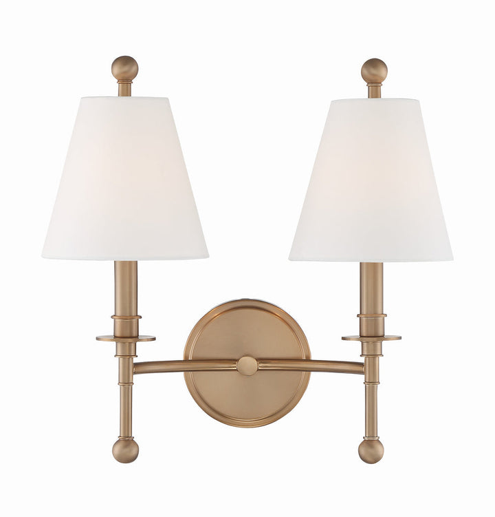 Riverdale 2 Light Aged Brass Sconce Crystorama