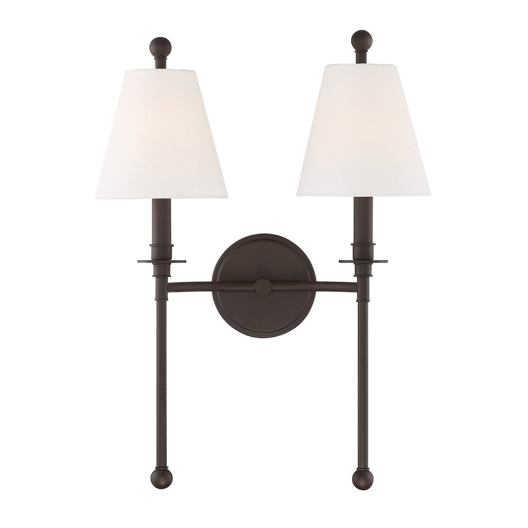 Riverdale 2 Light Dark Bronze Sconce Crystorama