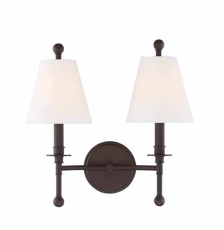 Riverdale 2 Light Dark Bronze Sconce Crystorama