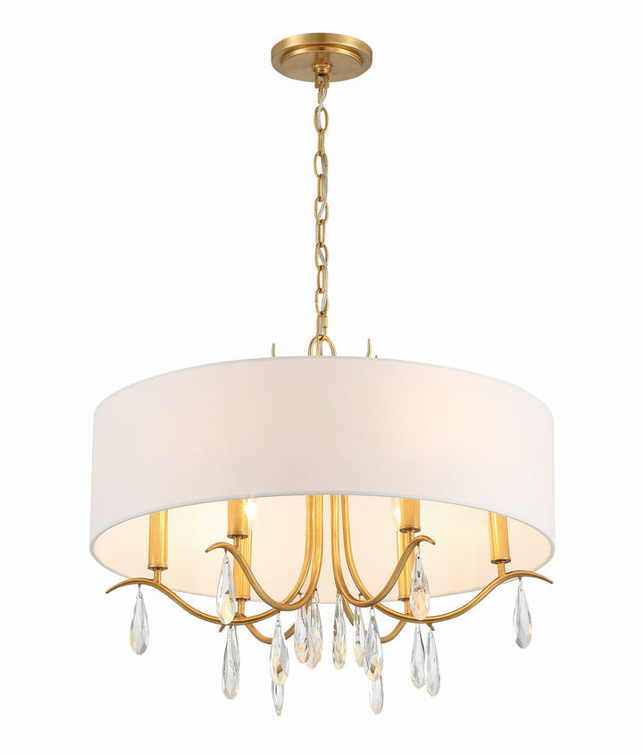 Rollins 6 Light Antique Gold Chandelier Crystorama