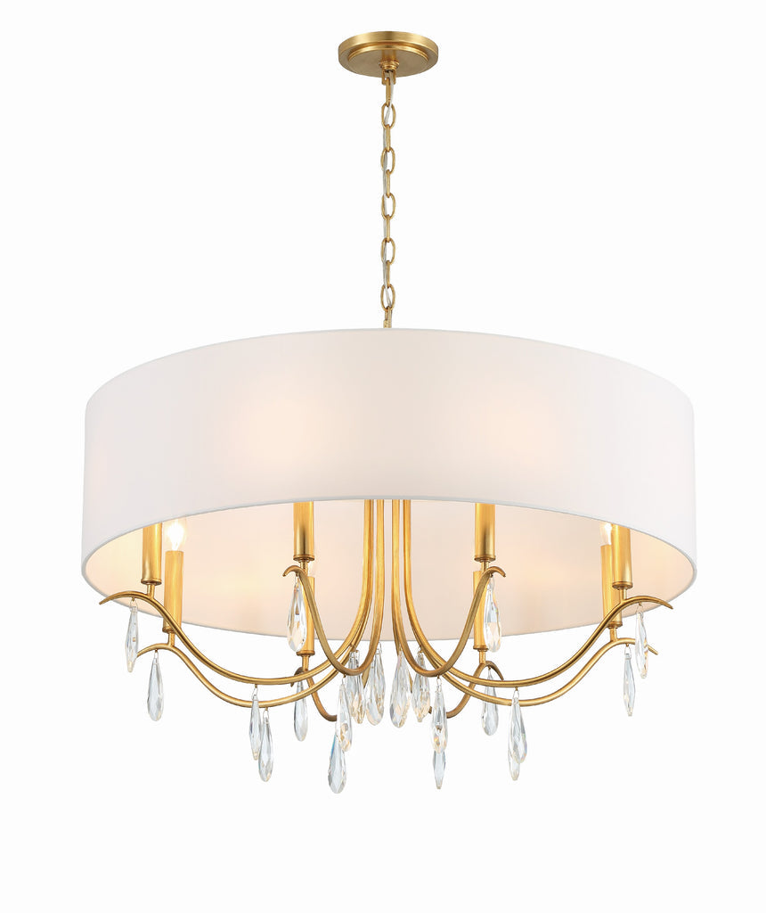 Rollins 8 Light Antique Gold Chandelier Crystorama