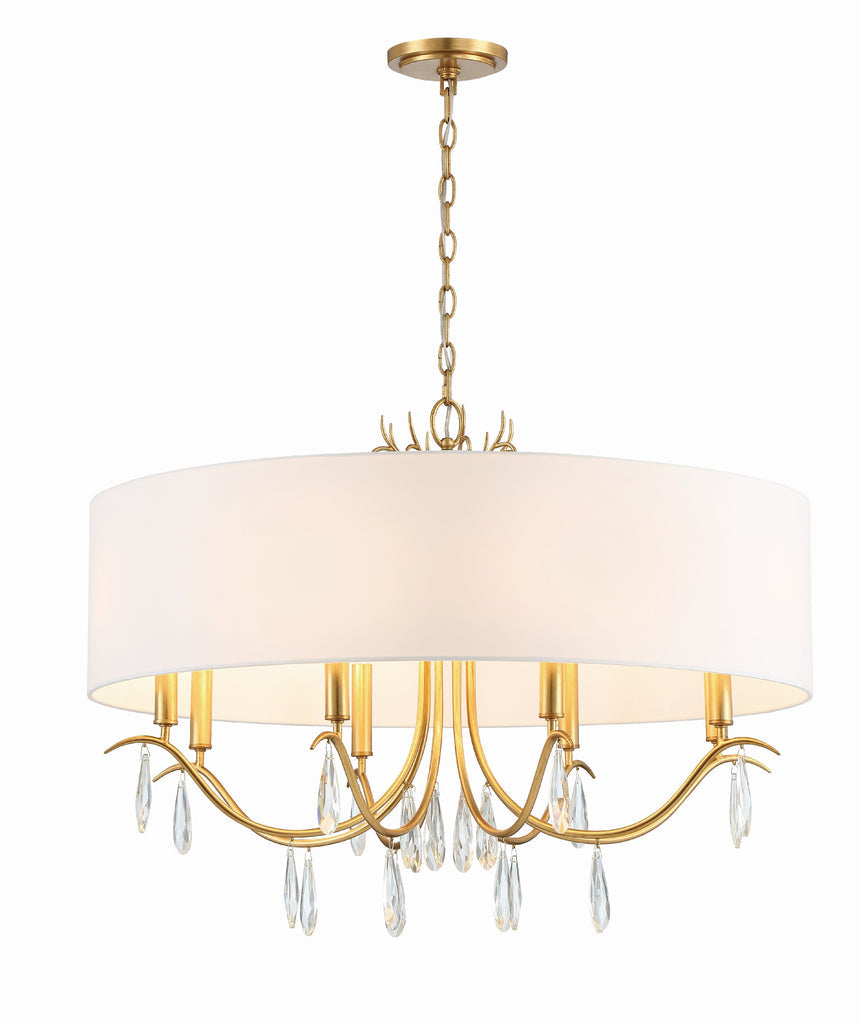 Rollins 8 Light Antique Gold Chandelier Crystorama