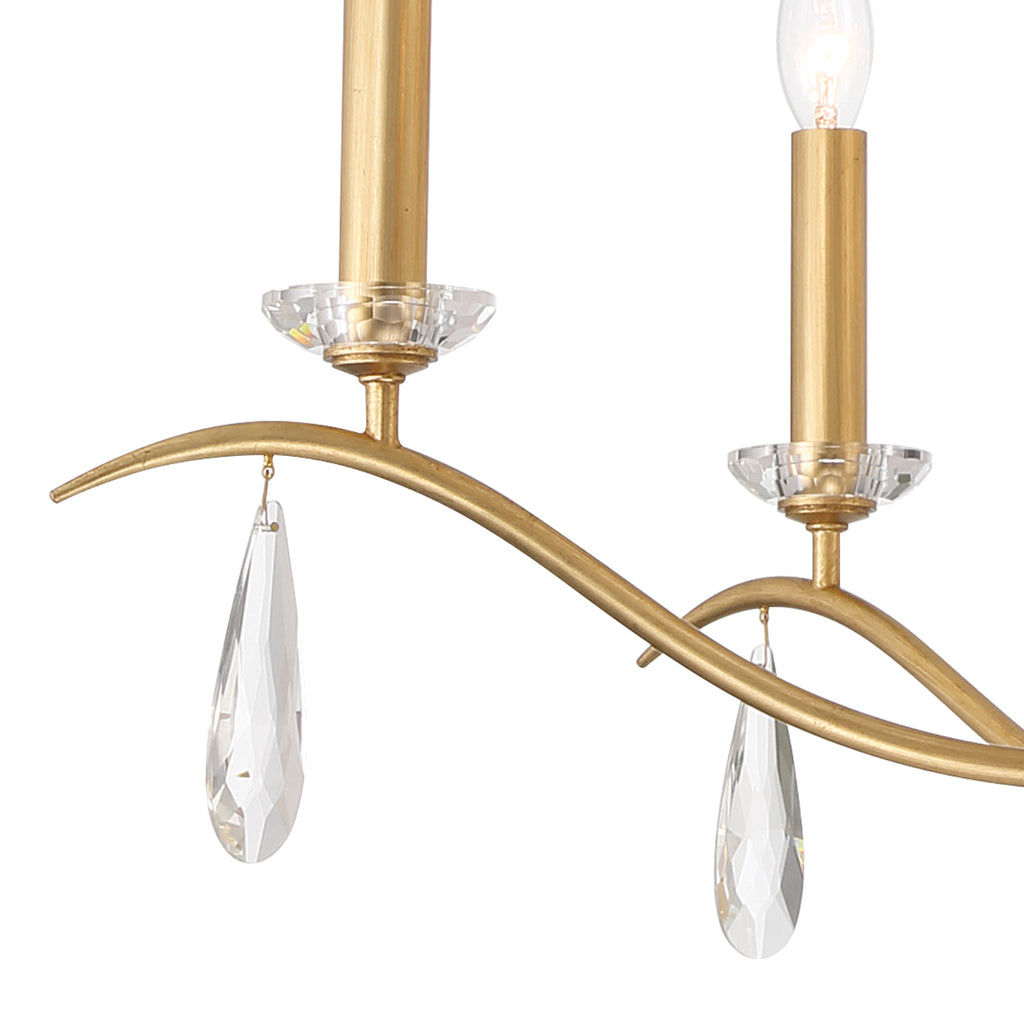 Rollins 9 Light Antique Gold Chandelier Crystorama