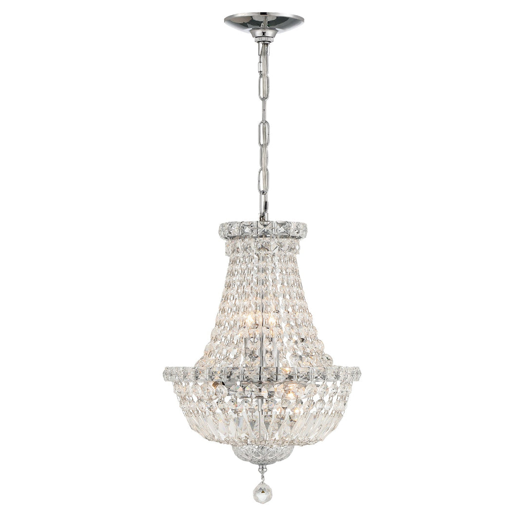 Roslyn 5 Light Polished Chrome Mini Chandelier Crystorama