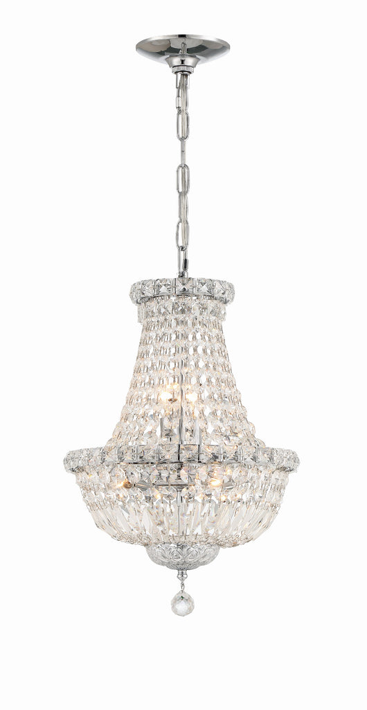 Roslyn 5 Light Polished Chrome Mini Chandelier Crystorama