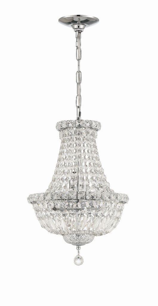 Roslyn 5 Light Polished Chrome Mini Chandelier Crystorama