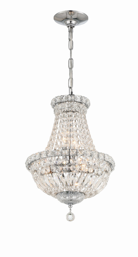 Roslyn 5 Light Polished Chrome Mini Chandelier Crystorama