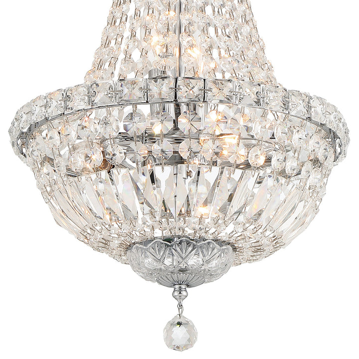 Roslyn 5 Light Polished Chrome Mini Chandelier Crystorama