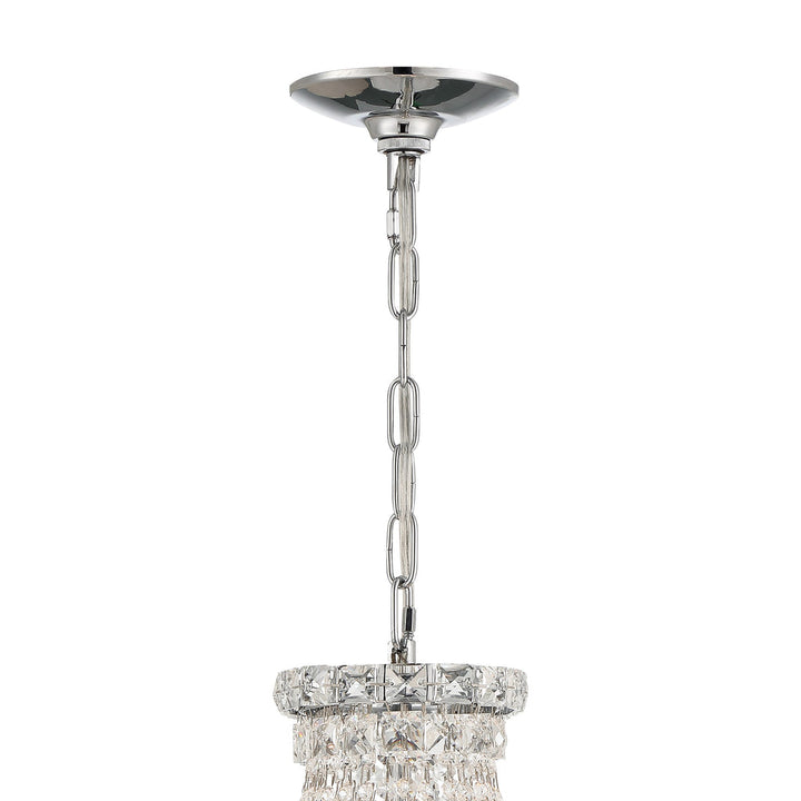 Roslyn 5 Light Polished Chrome Mini Chandelier Crystorama