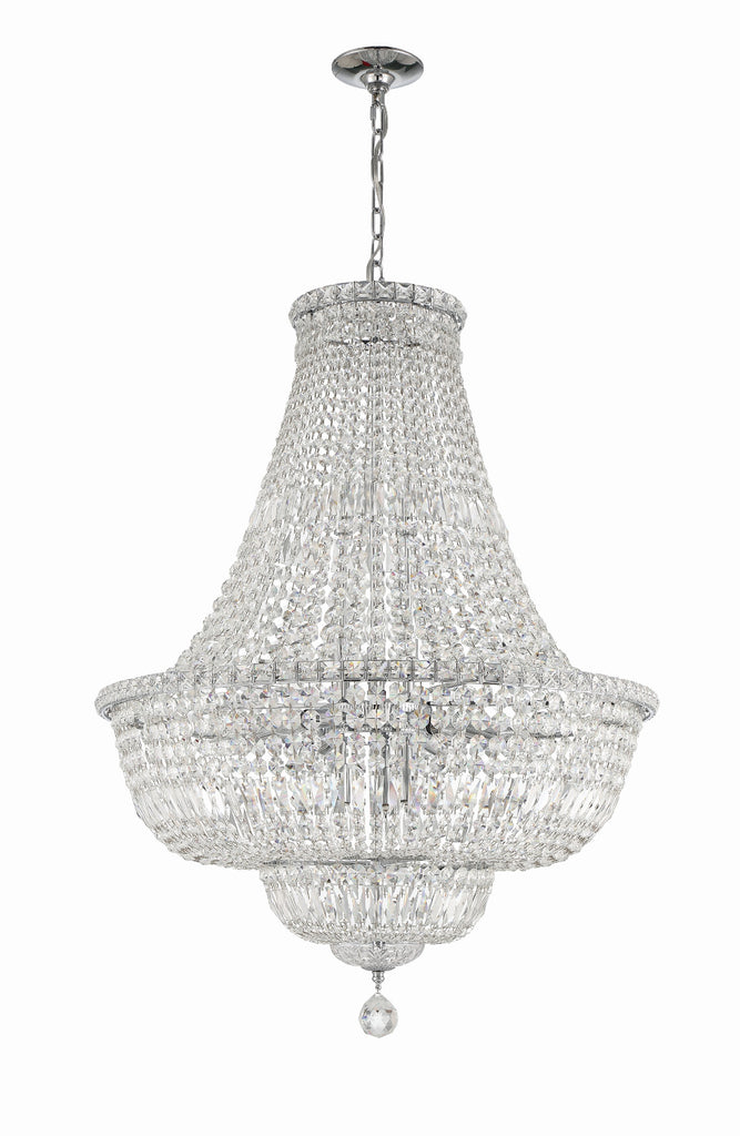 Roslyn 15 Light Polished Chrome Chandelier Crystorama