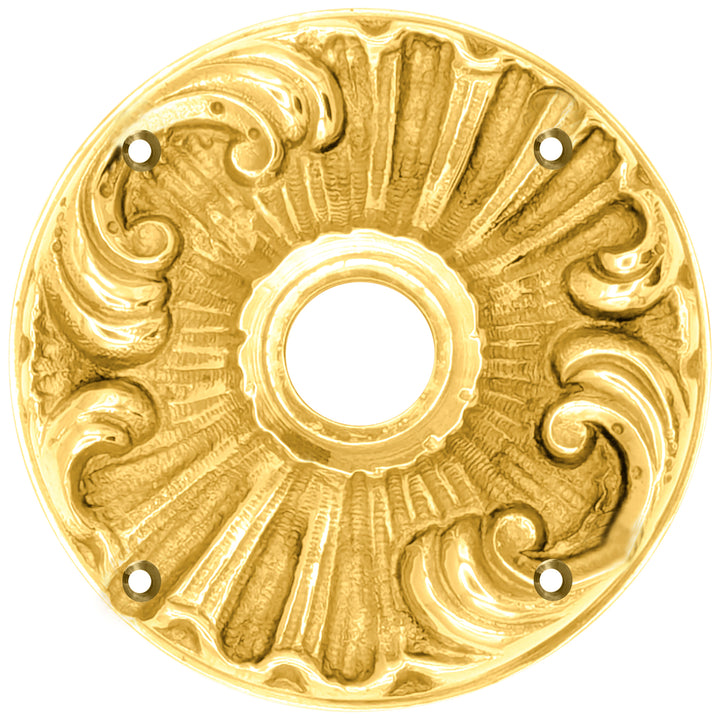 Romanesque Solid Brass Rosette Plates (Several Finishes Available)