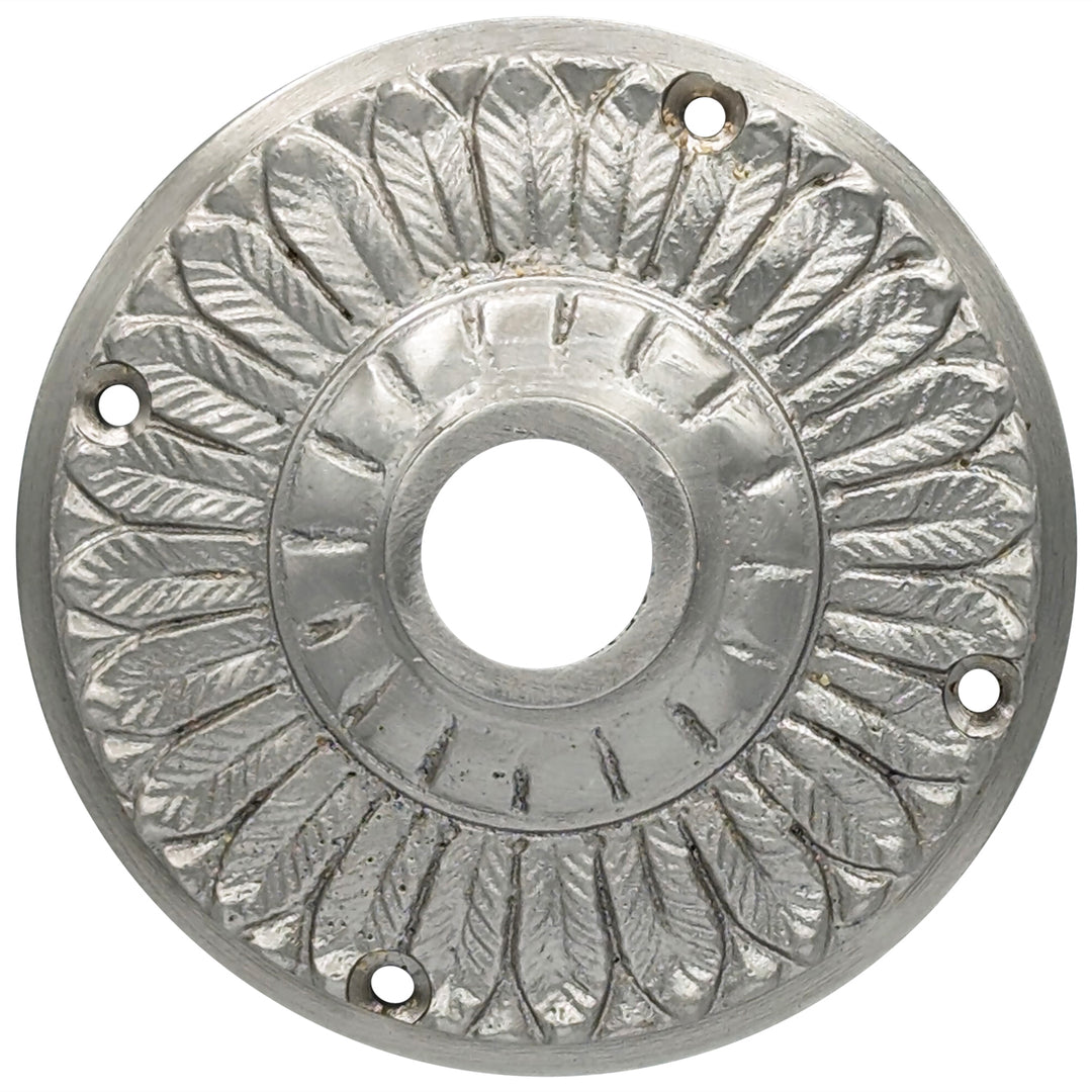 Solid Brass Feather Style Rosettes (Brushed Nickel Finish) COPPER MOUNTAIN HARDWARE