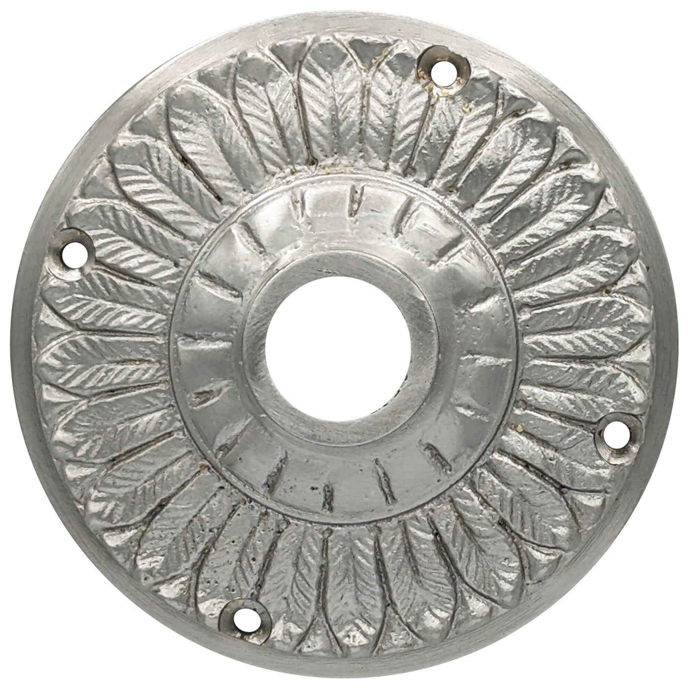 Solid Brass Feather Style Rosettes (Brushed Nickel Finish)