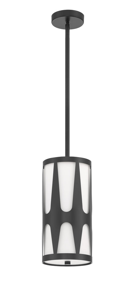 Royston 1 Light Black Mini Pendant Crystorama