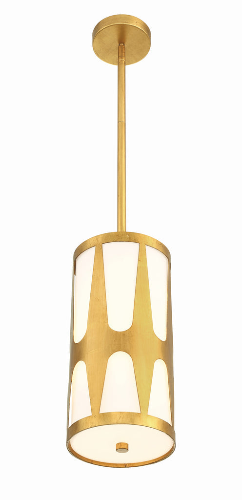 Royston 1 Light Antique Gold Mini Pendant Crystorama