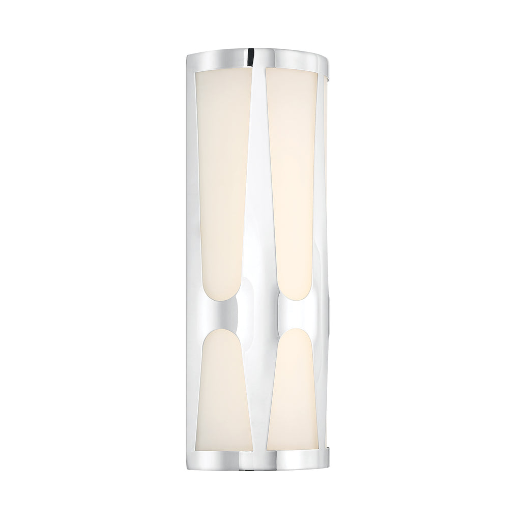 Royston Integrated LED Polished Chrome Sconce Crystorama