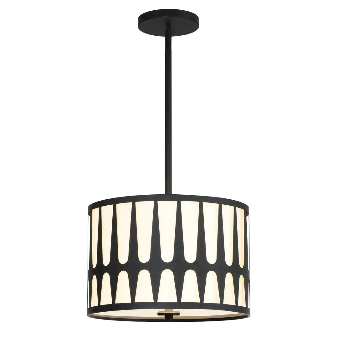 Royston 3 Light Black Mini Chandelier Crystorama