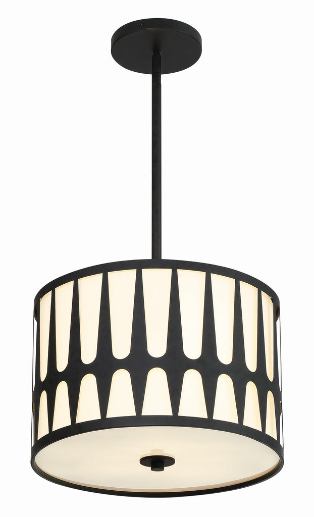 Royston 3 Light Black Mini Chandelier Crystorama