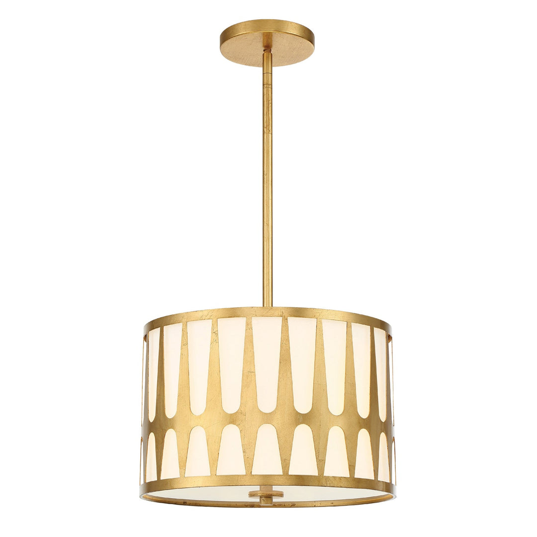 Royston 3 Light Antique Gold Mini Chandelier Crystorama