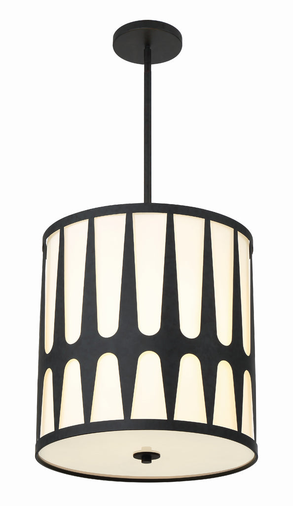 Royston 4 Light Black Mini Chandelier Crystorama