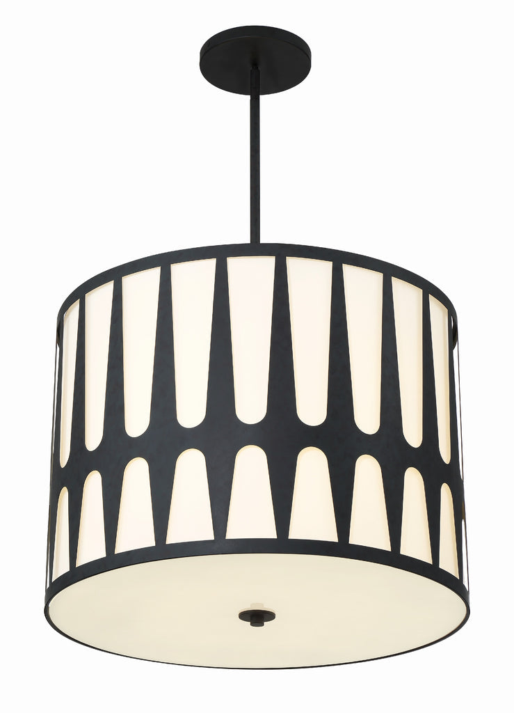 Royston 5 Light Black Chandelier Crystorama