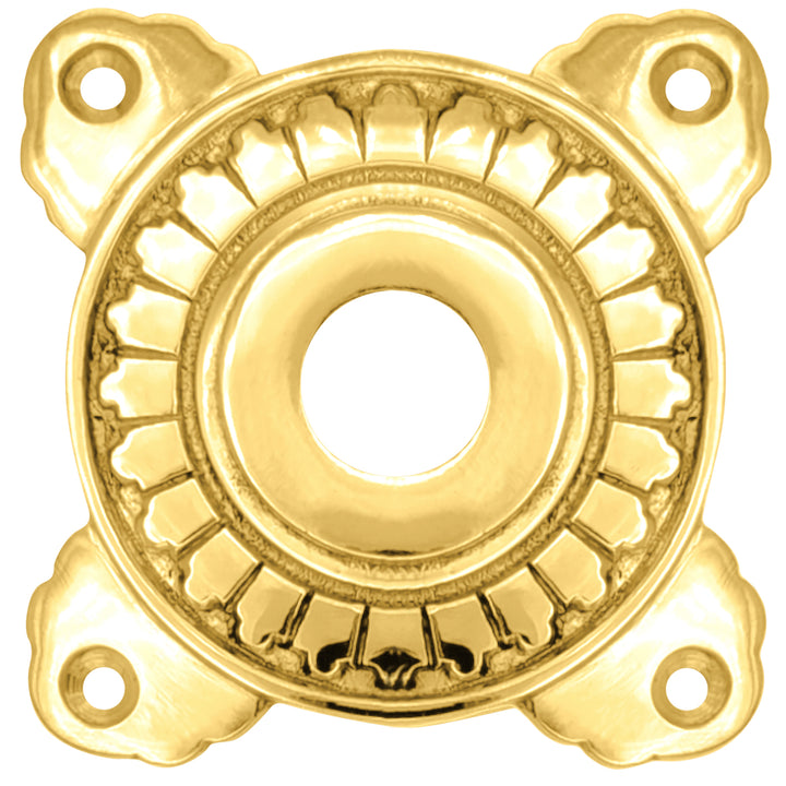 Art Deco Solid Brass Doorknob Rosette (Several Finishes Available)