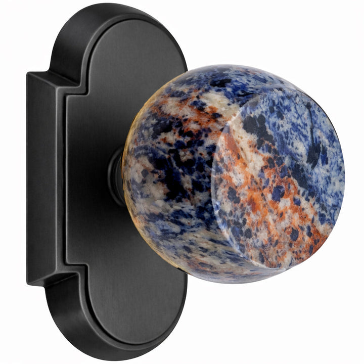Magnifique® Arched Door Set with Royal Blue Knobs (Several Finishes Available)