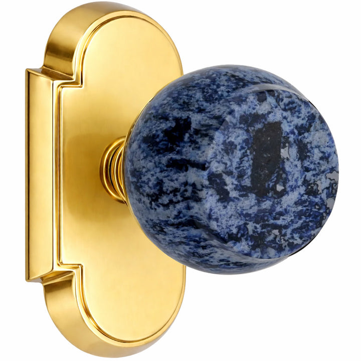 Magnifique® Arched Door Set with Royal Blue Knobs (Several Finishes Available)