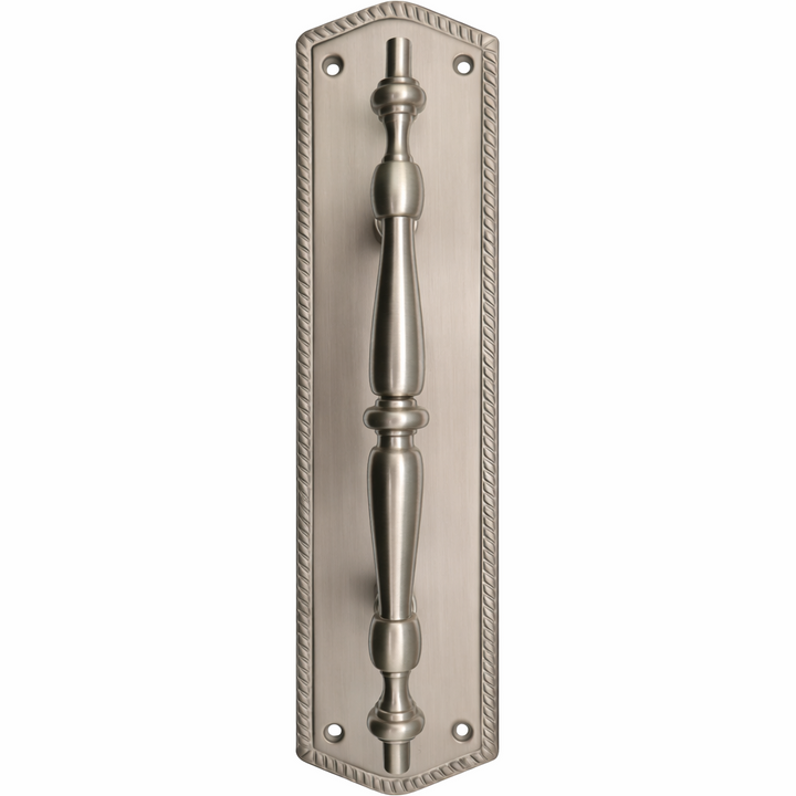 12 Inch Georgian Oval Roped Style Door Pull & Plate