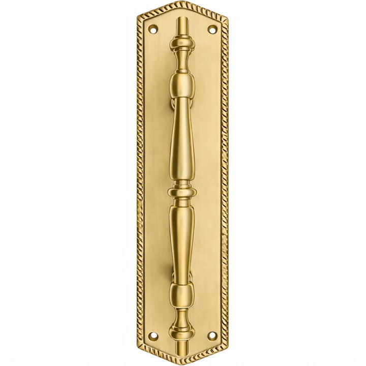 12 Inch Georgian Oval Roped Style Door Pull & Plate