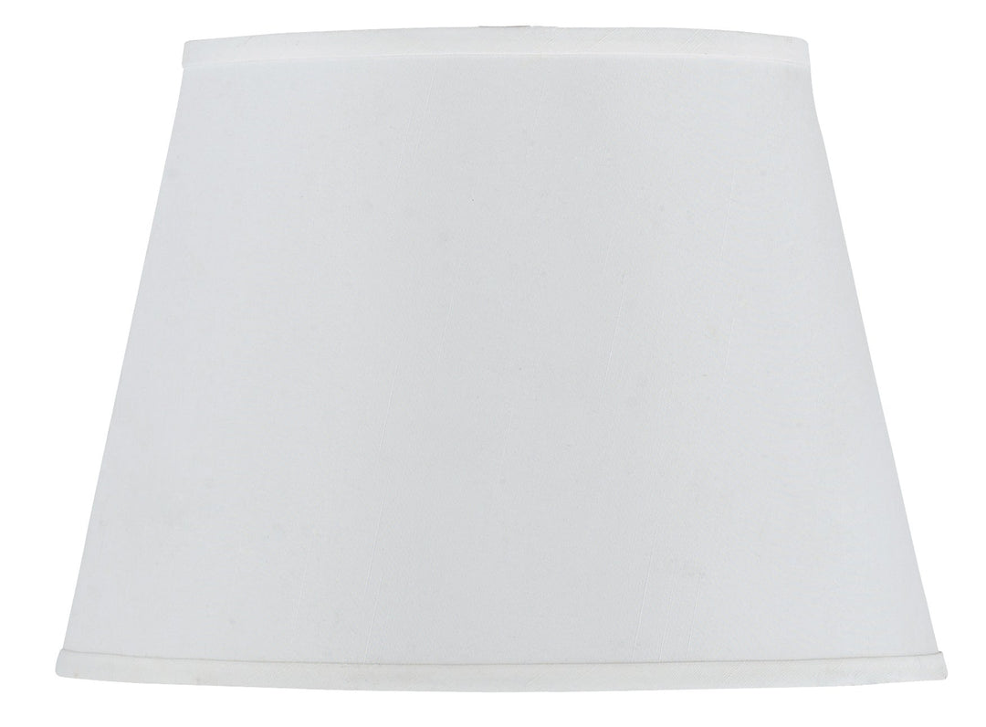 HARDBACK WHITE FAUX SILK SHADE Cal Lighting