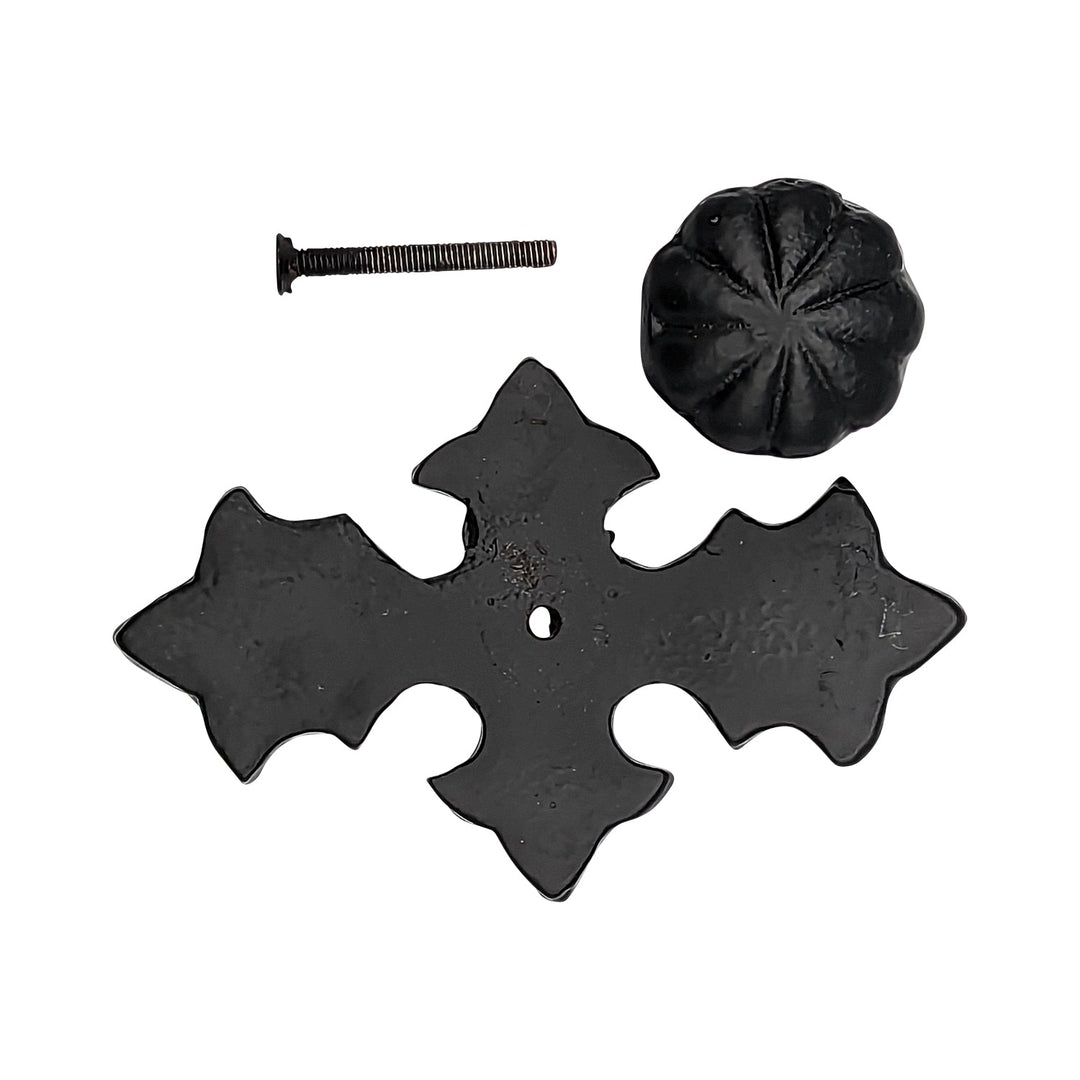 4 1/8 Inch Wide Solid Iron Cross Pattern Cabinet & Furniture Knob COPPER MOUNTAIN HARDWARE