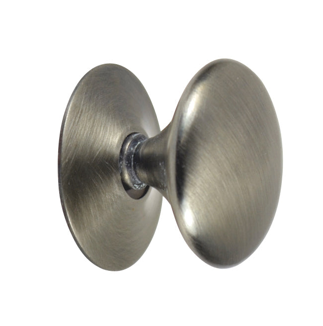 1 1/2 Inch Pure Brass Traditional Round Knob (Antique Nickel Finish) COPPER MOUNTAIN HARDWARE