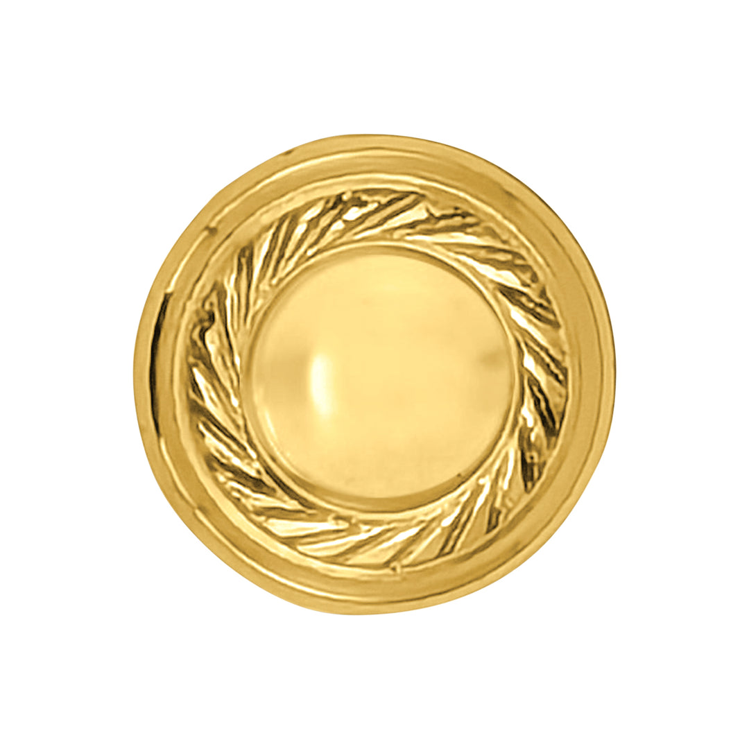 1 Inch Solid Brass Georgian Roped Round Cabinet & Furniture Knob