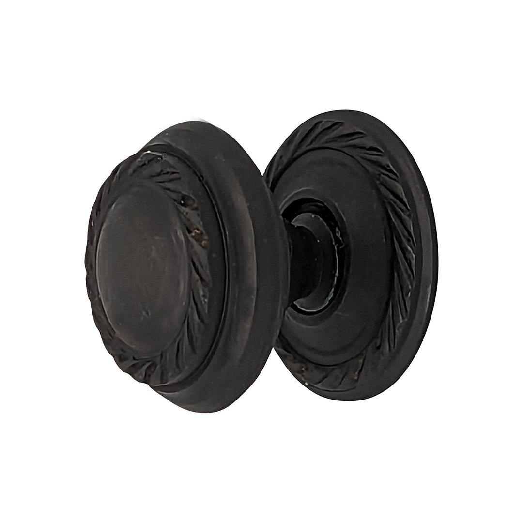 1 Inch Solid Brass Georgian Roped Round Cabinet & Furniture Knob COPPER MOUNTAIN HARDWARE