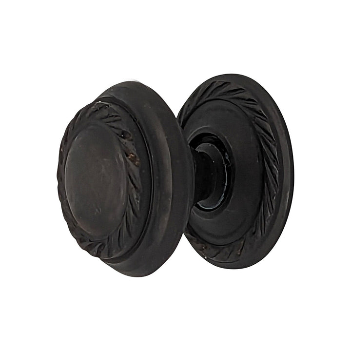 1 Inch Solid Brass Georgian Roped Round Cabinet & Furniture Knob COPPER MOUNTAIN HARDWARE
